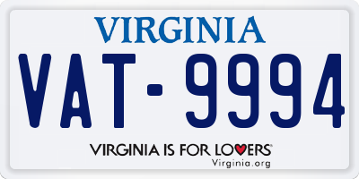 VA license plate VAT9994