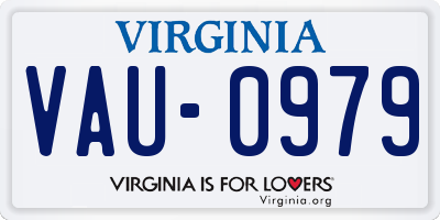 VA license plate VAU0979