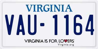 VA license plate VAU1164