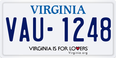 VA license plate VAU1248