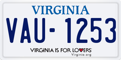 VA license plate VAU1253