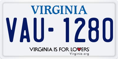 VA license plate VAU1280