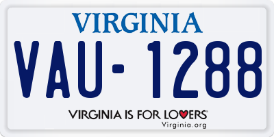 VA license plate VAU1288