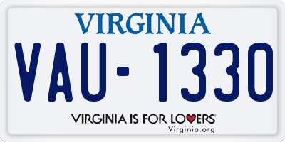 VA license plate VAU1330