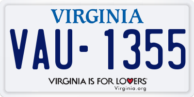 VA license plate VAU1355