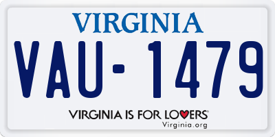 VA license plate VAU1479