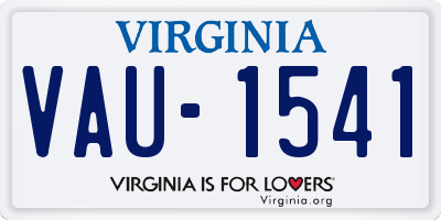 VA license plate VAU1541