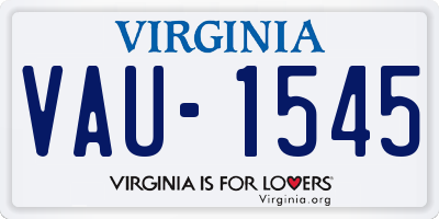 VA license plate VAU1545