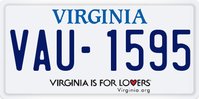 VA license plate VAU1595