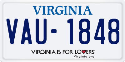 VA license plate VAU1848