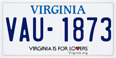 VA license plate VAU1873