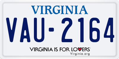 VA license plate VAU2164