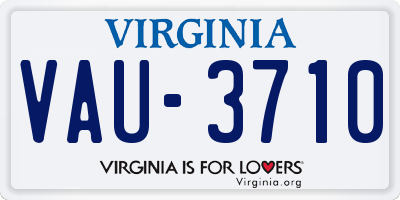 VA license plate VAU3710