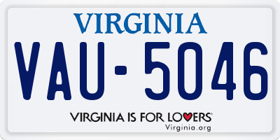 VA license plate VAU5046