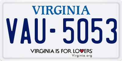 VA license plate VAU5053