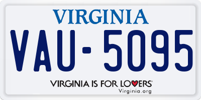 VA license plate VAU5095