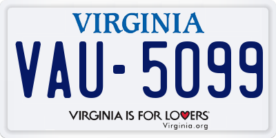 VA license plate VAU5099