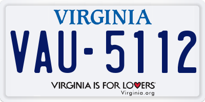 VA license plate VAU5112