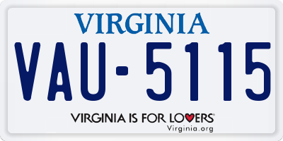 VA license plate VAU5115