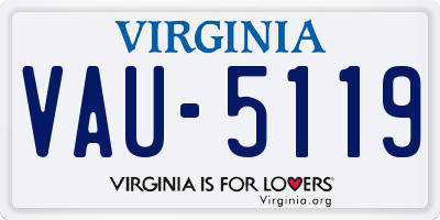 VA license plate VAU5119