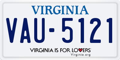 VA license plate VAU5121