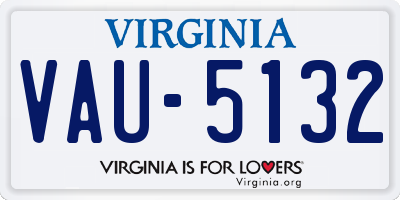 VA license plate VAU5132