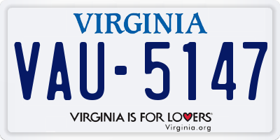 VA license plate VAU5147