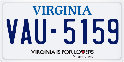 VA license plate VAU5159