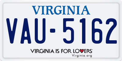 VA license plate VAU5162