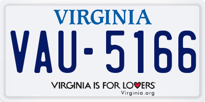 VA license plate VAU5166