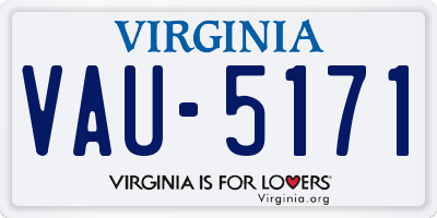 VA license plate VAU5171