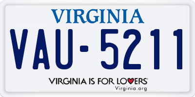 VA license plate VAU5211