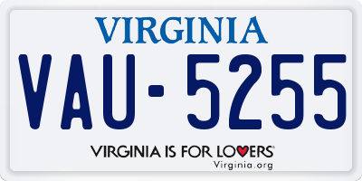 VA license plate VAU5255