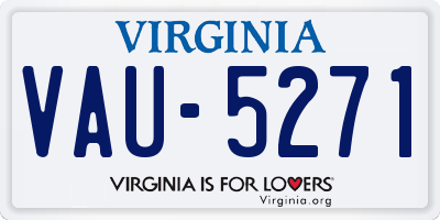 VA license plate VAU5271