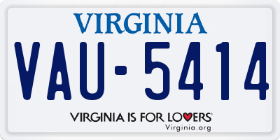 VA license plate VAU5414