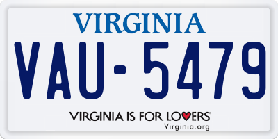 VA license plate VAU5479