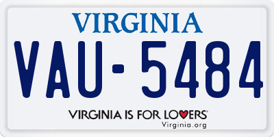 VA license plate VAU5484