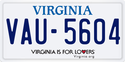 VA license plate VAU5604