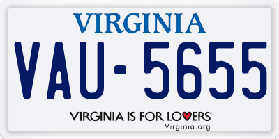 VA license plate VAU5655