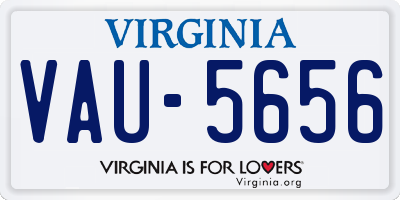 VA license plate VAU5656