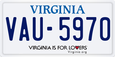 VA license plate VAU5970
