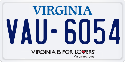 VA license plate VAU6054