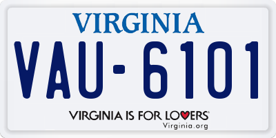 VA license plate VAU6101