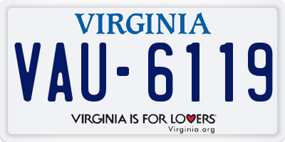 VA license plate VAU6119