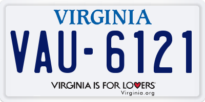 VA license plate VAU6121