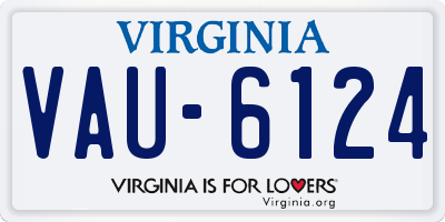 VA license plate VAU6124