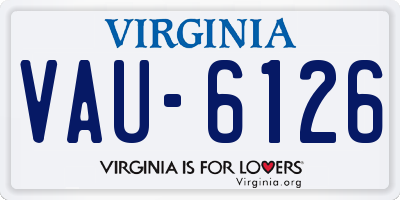 VA license plate VAU6126