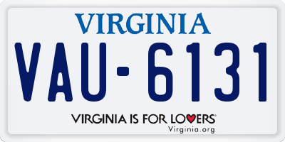 VA license plate VAU6131