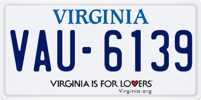 VA license plate VAU6139