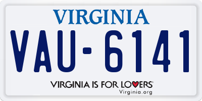 VA license plate VAU6141